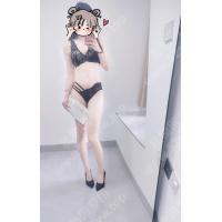 泡芙性感黑色套装